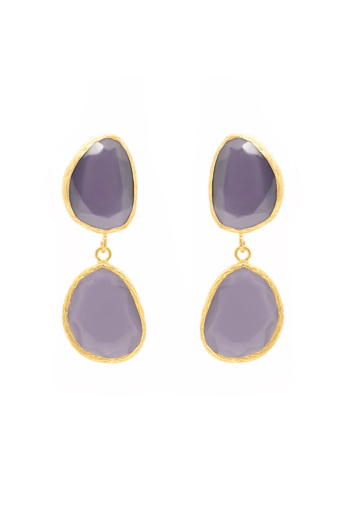 Boucle d'oreille Simone Tailles Une taille  Couleurs Prune