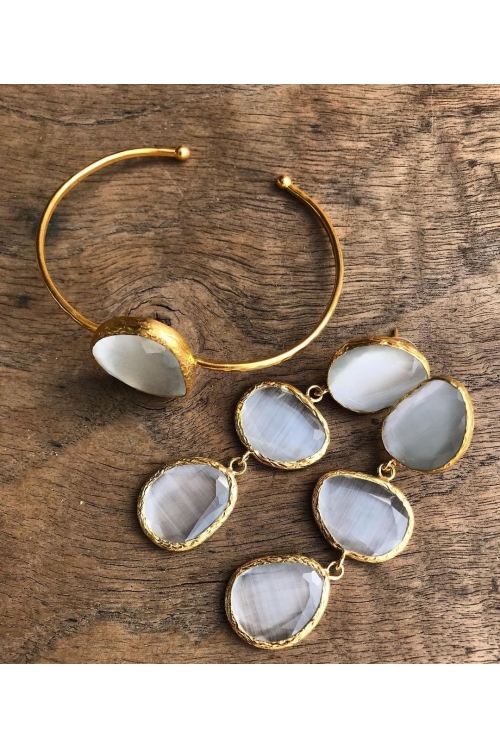 Pendiente Marnie Tallas Talla única Colores Blanco