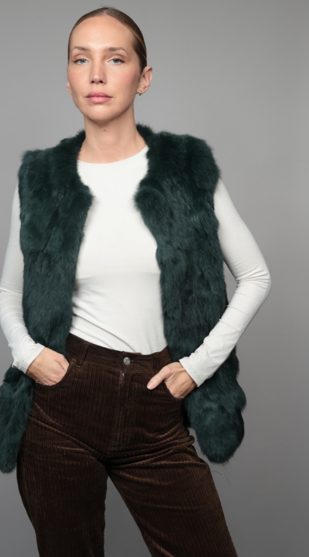 Chaleco Naomi Tallas XL Colores Verde oscuro