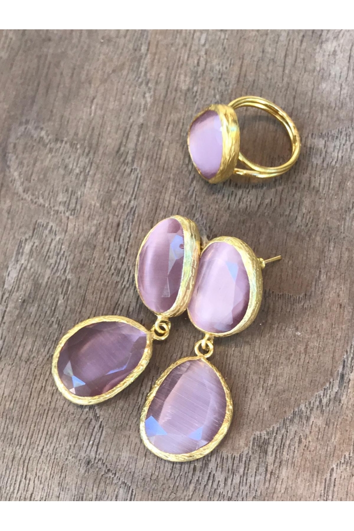 Pendiente Briona Tallas Talla única Colores Rosa empolvado