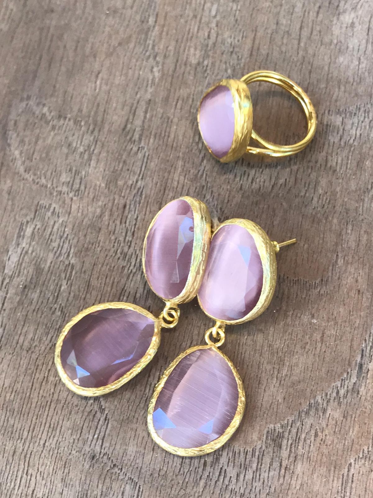 Pendiente Briona Tallas Talla única Colores Rosa empolvado