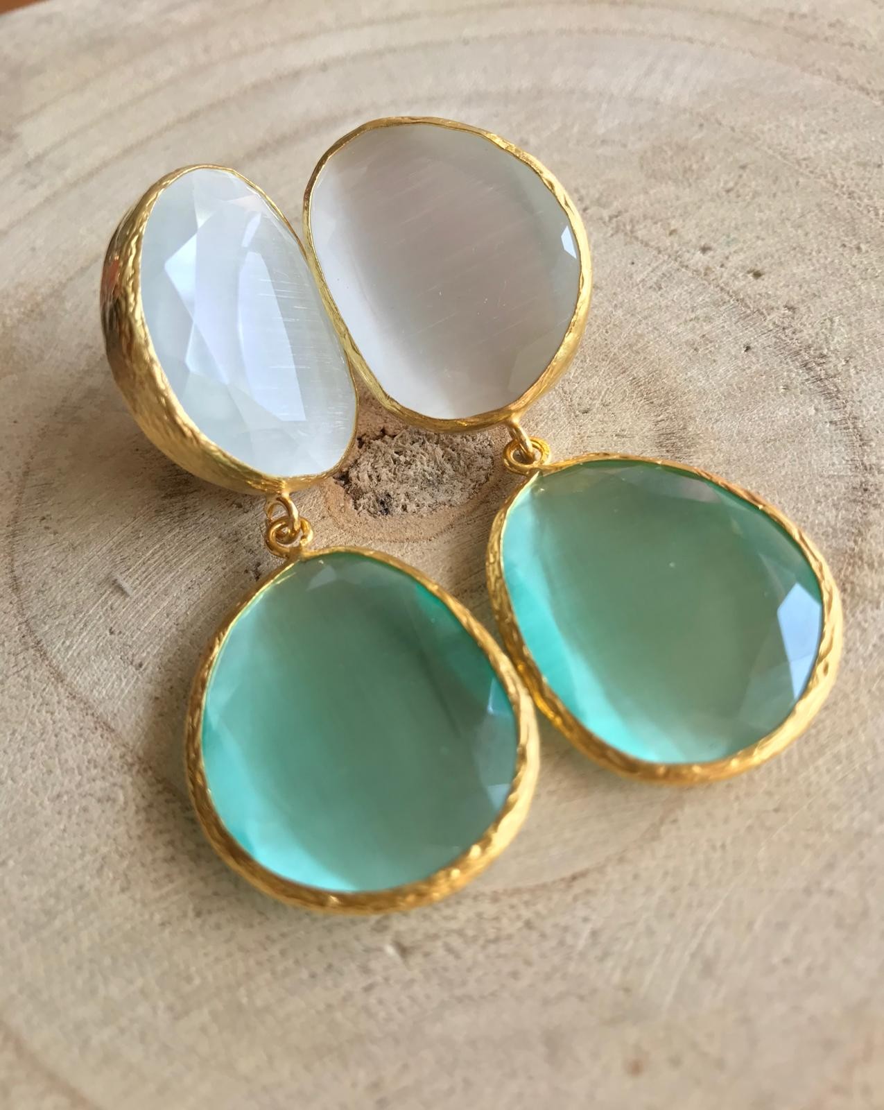 Pendiente Suzanne Tallas Talla única Colores Aguamarina