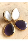 Boucle d'oreille Suzanne Tailles Une taille Couleurs Prune Boucle d'oreille Suzanne Tailles Une taille Couleurs Prune