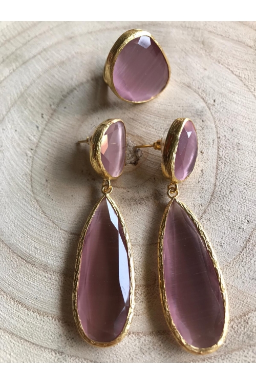 Pendiente Agnes Tallas Talla única Colores Rosa empolvado