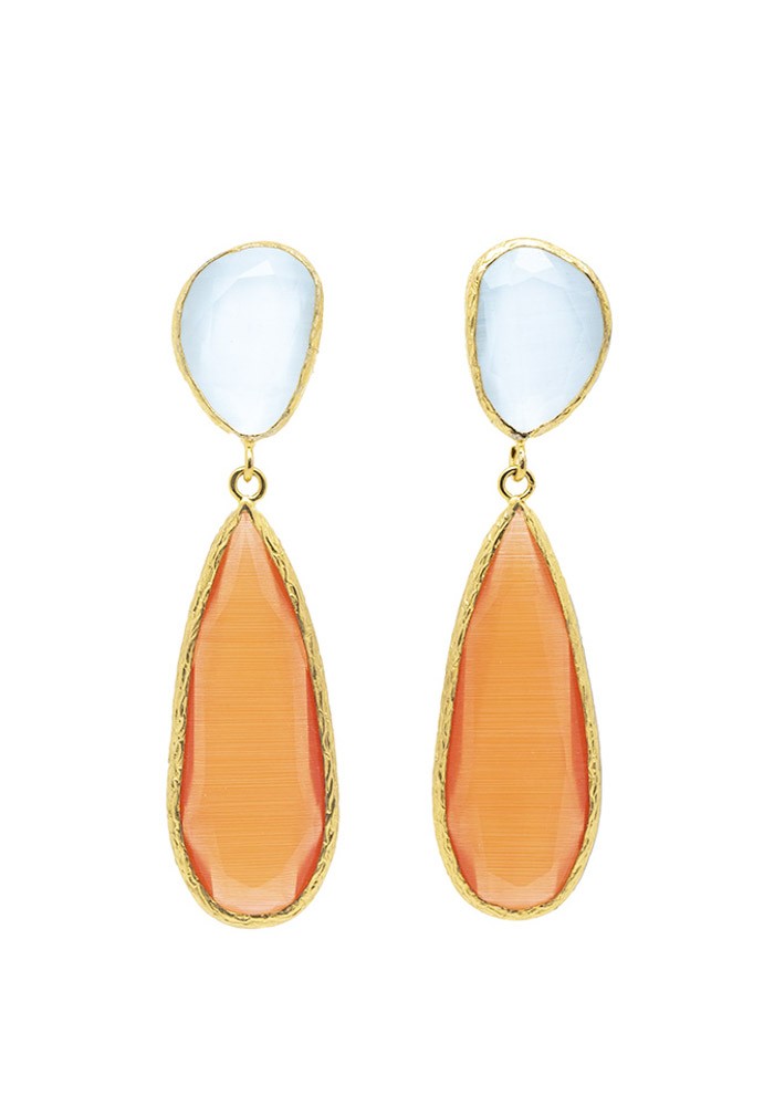 Pendiente Florence Tallas Talla única Colores Blanco y Coral