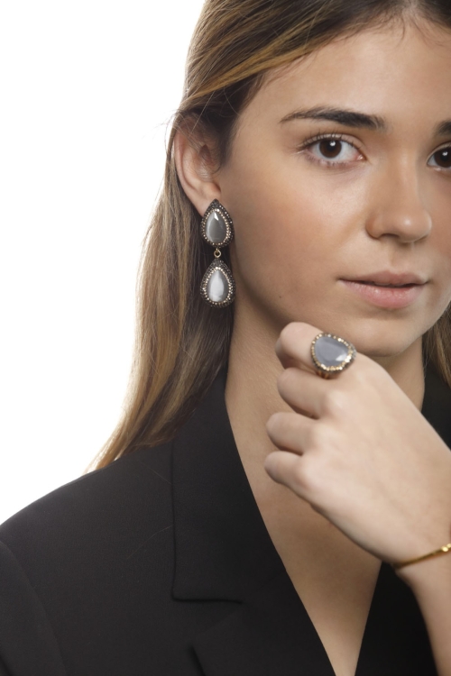 Pendiente Sky Tallas Talla única Colores Gris