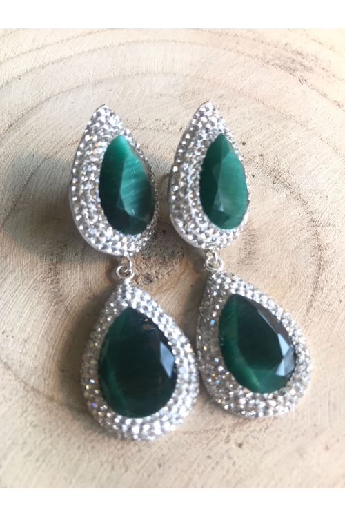 Pendiente Gia Tallas Talla única Colores Verde oscuro