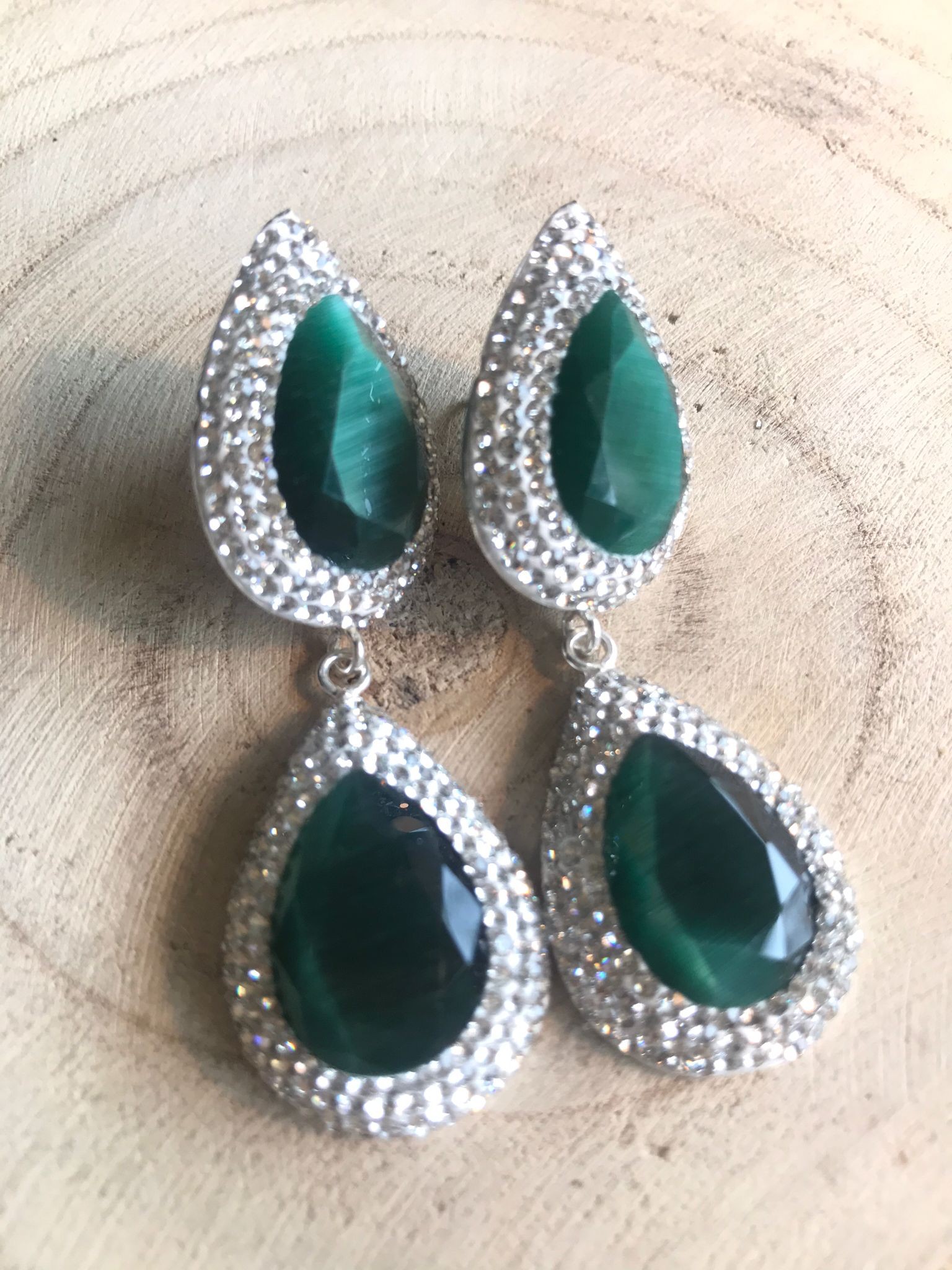 Pendiente Gia Tallas Talla única Colores Verde oscuro