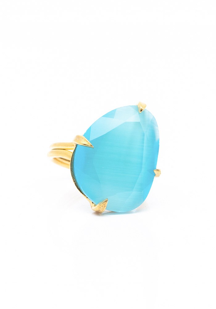 Anillo Noah Tallas Adaptable Colores Aguamarina Anillo Noah Tallas Adaptable Colores Aguamarina
