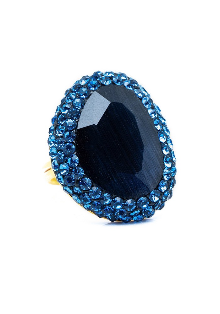 Anillo Yulia Colores Azul Noche Tallas Adaptable