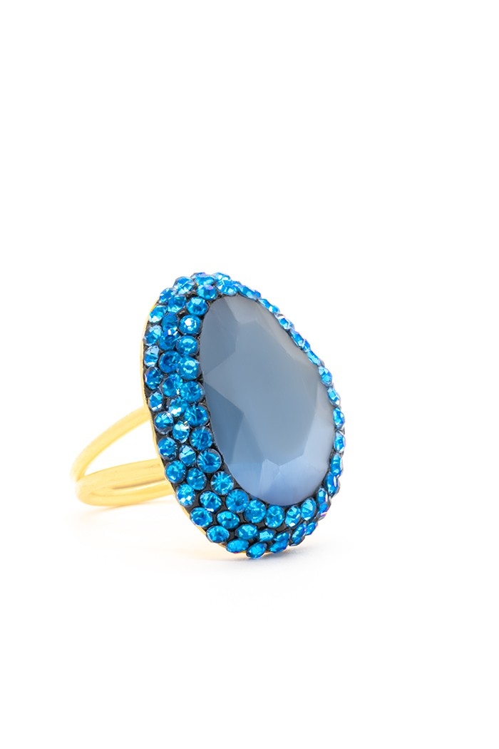 Anillo Yulia Tallas Adaptable Colores Azul Jeans