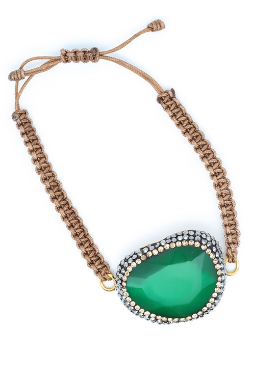 Pulsera Agathe Colores Verde Tallas Adaptable