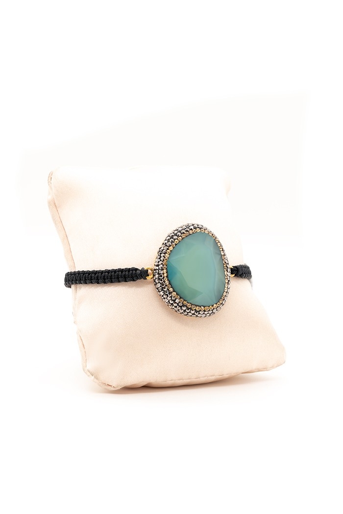 Pulsera Agathe Tallas Adaptable Colores Aguamarina