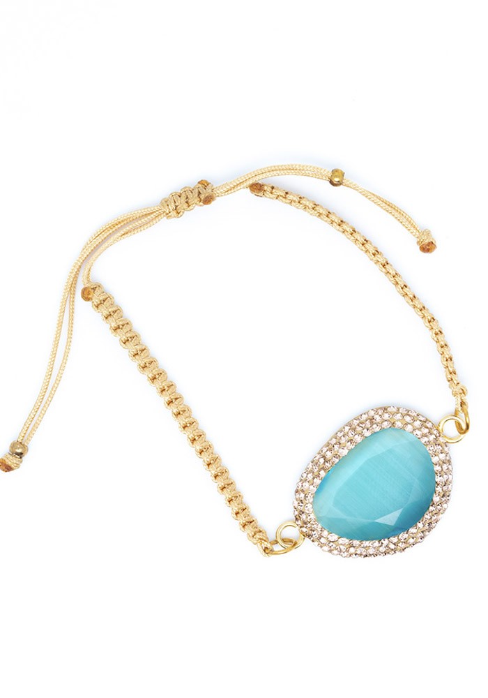 Pulsera Aggie Tallas Adaptable Colores Aguamarina y Rosa