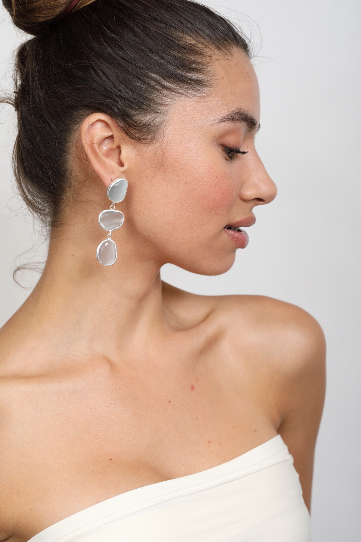 Pendiente Silver Tallas Talla única Colores Blanco