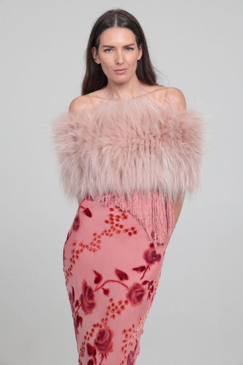 Estola Dana - Talla única, Rosa Claro