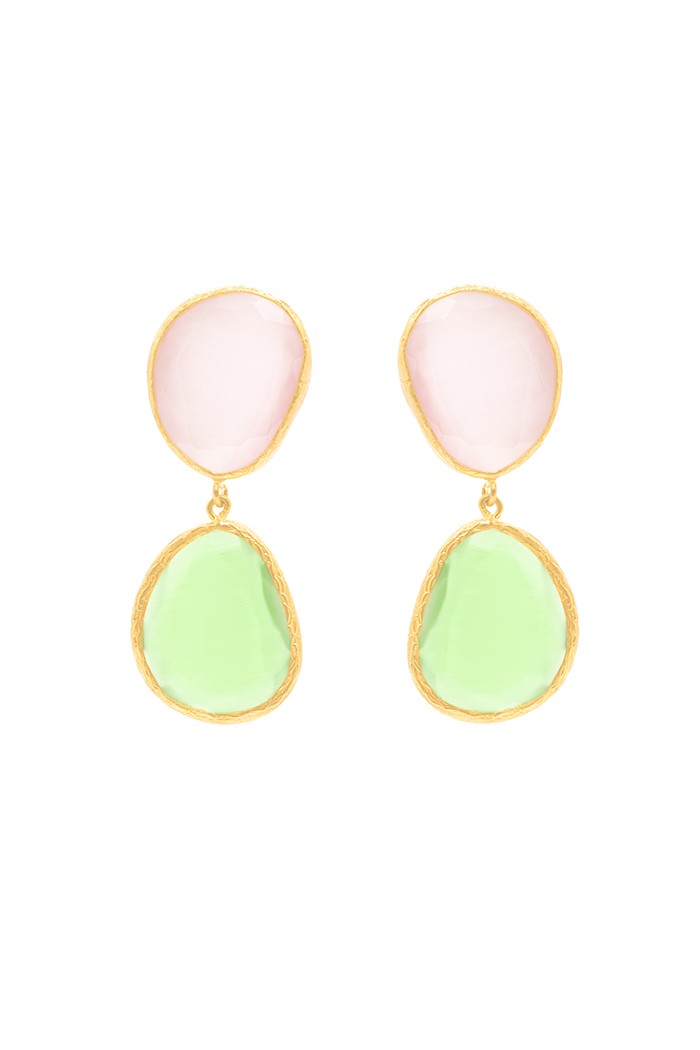 Pendiente Silvia Tallas Talla única Colores Rosa Claro y Verde Lima