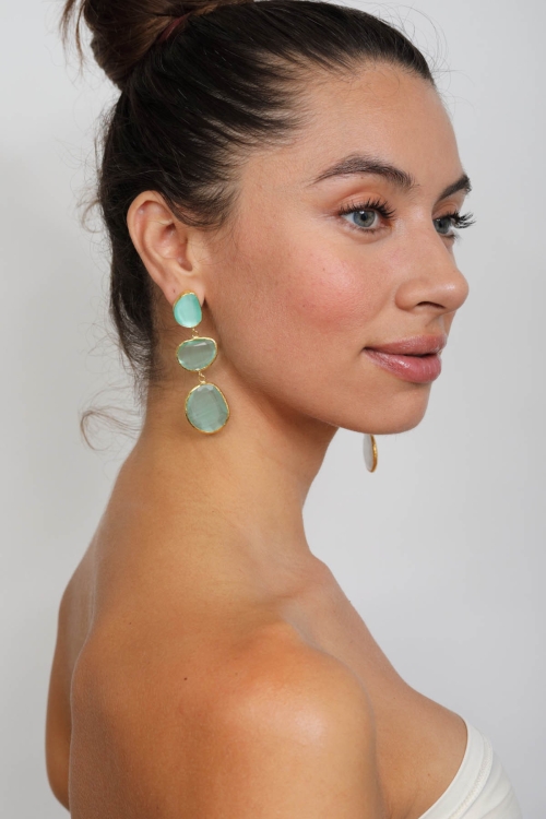 Pendiente Moira Tallas Talla única Colores Aguamarina