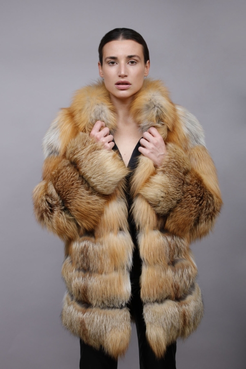 Chaqueta de piel de zorro golden  Vivien