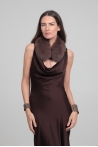 Cuello Italia - Talla única, Marrón tabaco