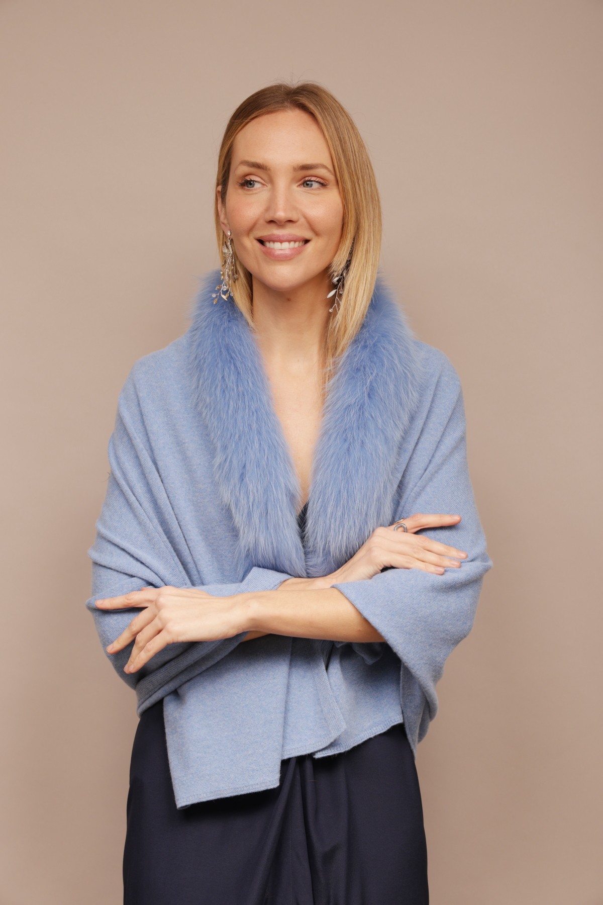 Estola Ginevra Tallas Talla única Colores Azul claro