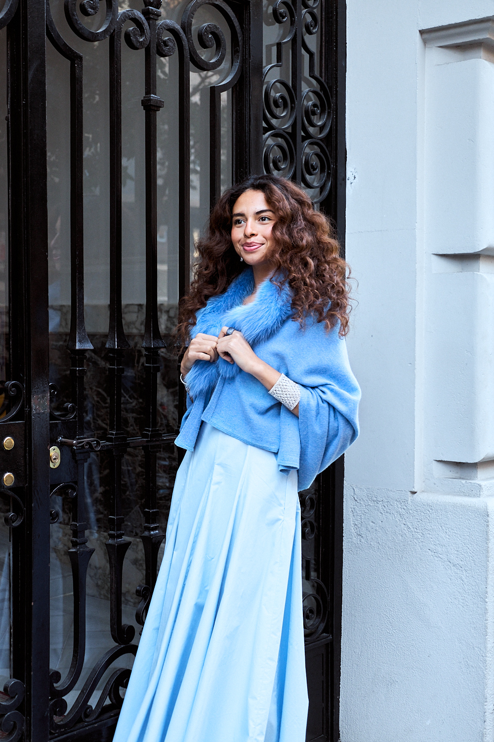 Étole Ginevra Tailles Une taille  Couleurs Bleu clair