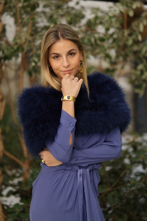 Estola Kylie Tallas Talla única Colores Azul marino