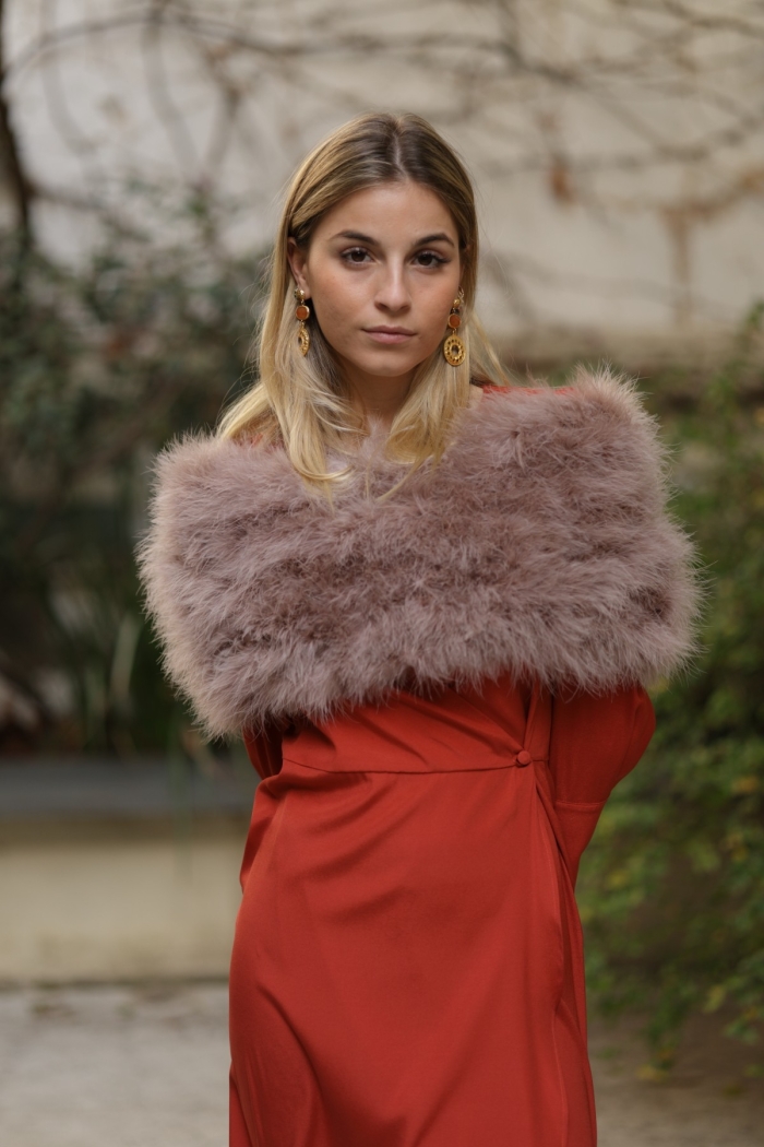 Estola Kylie Tallas Talla única Colores Rosa empolvado