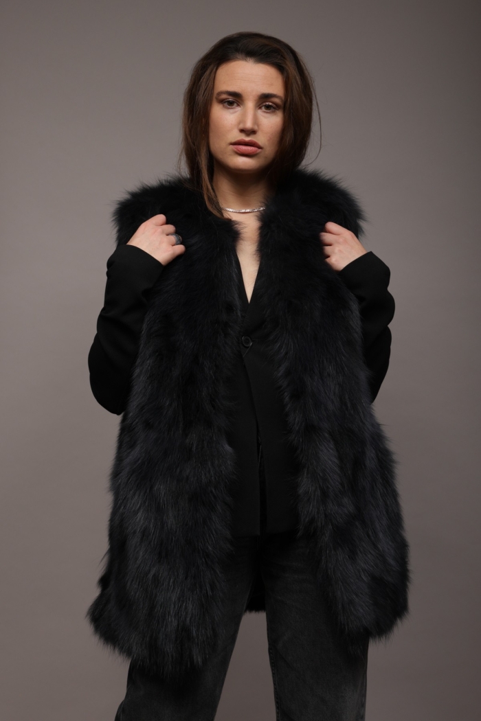 Chaleco  Liana Tallas L Colores Azul Noche