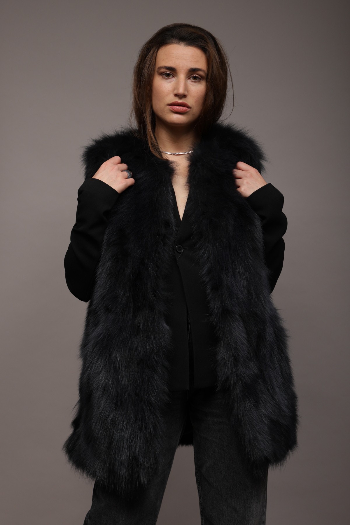 Chaleco  Liana Tallas L Colores Azul Noche