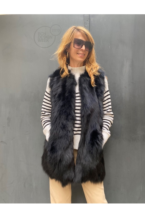 Chaleco  Liana Tallas S Colores Negro