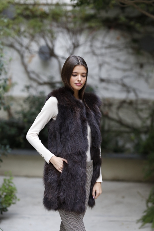 Chaleco  Liana Tallas S Colores Marrón