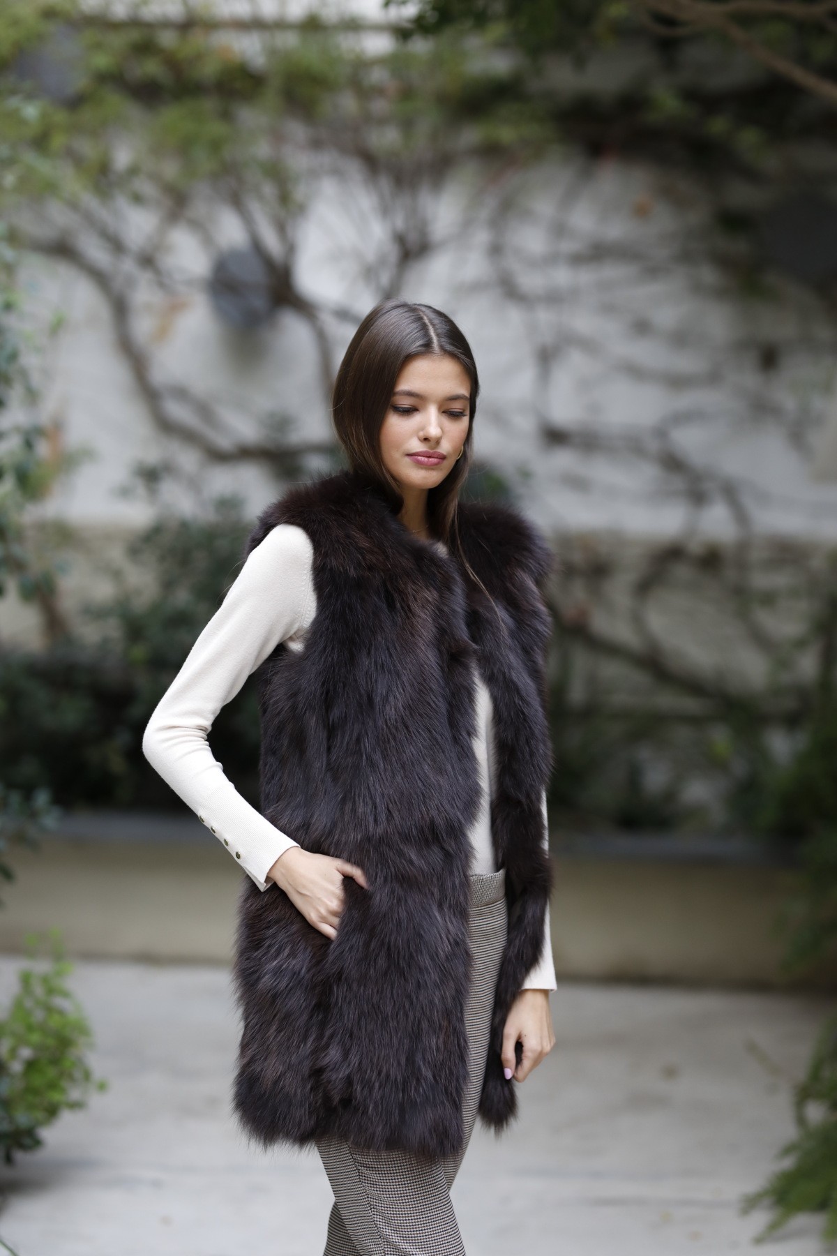 Chaleco  Liana Tallas S Colores Marrón