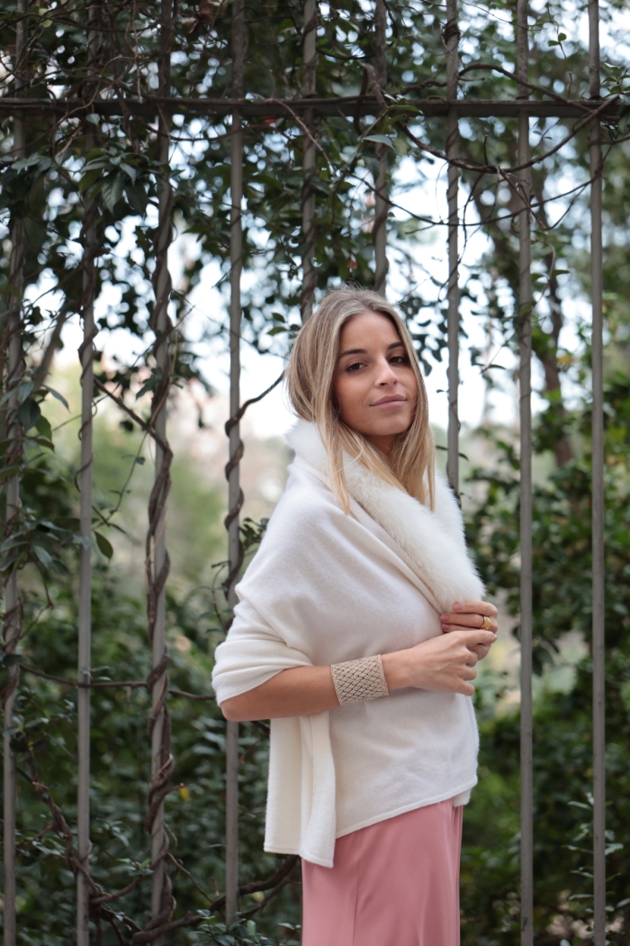 Estola Jamis - Talla única, Blanco