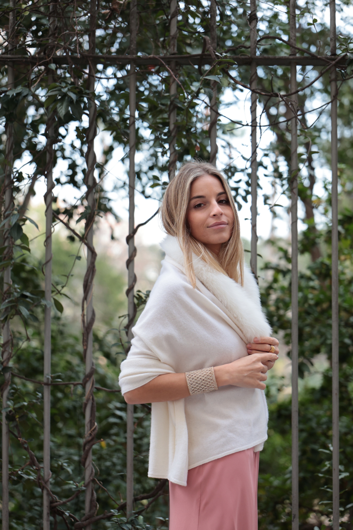 Estola Jamis - Talla única, Blanco