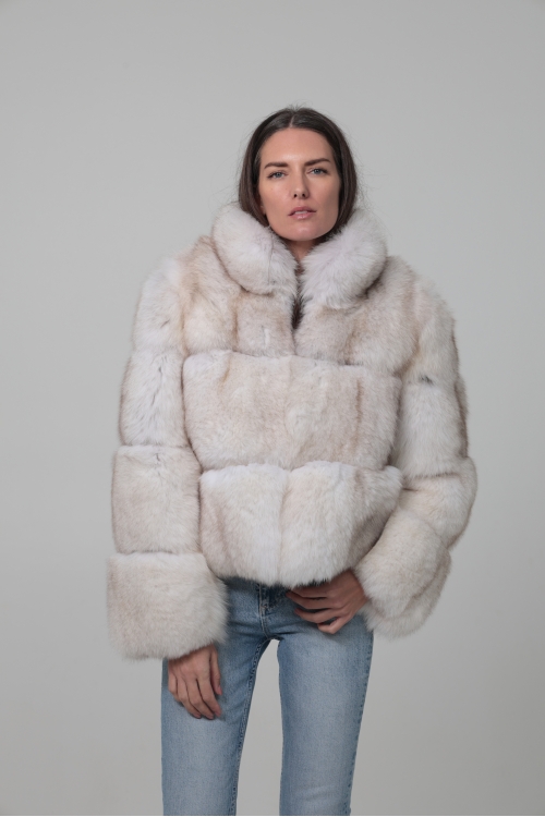 Chaqueta de piel de zorro Blue Catarina
