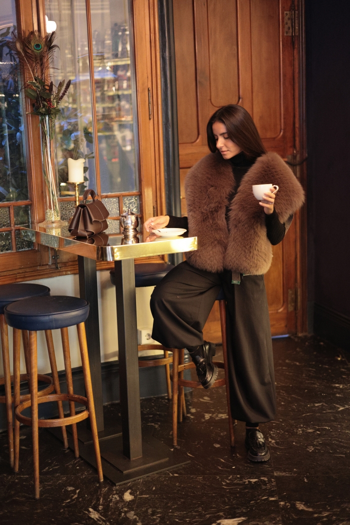 Gilet Gabrielle - M, Brun tabac