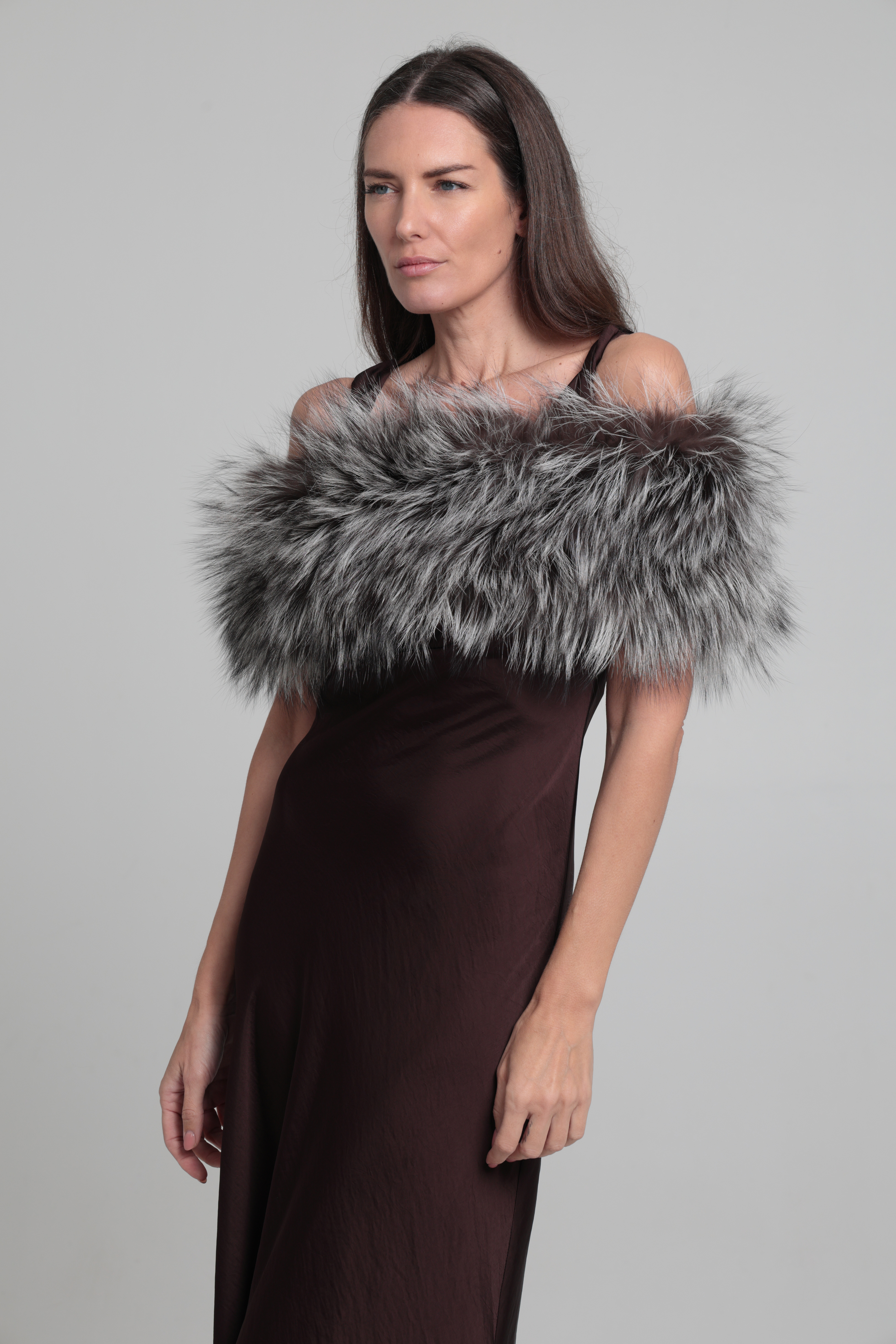 Estola Janice - Talla única, Gris argenté Estola Janice - Talla única, Gris argenté