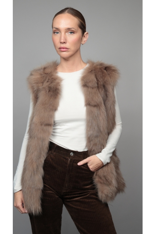 Chaleco  Diana Tallas M Colores Camel_copiar