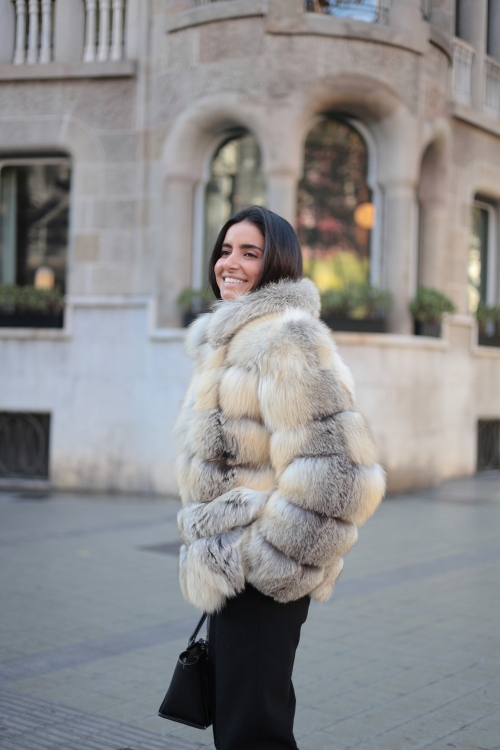 Chaqueta de piel de zorro Golden Ice Marian