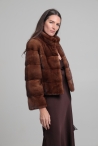 Jacket Sonia - 36, Medium Brown, 50 cm Jacket Sonia - 36, Medium Brown, 50 cm