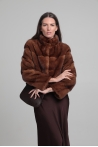 Jacket Sonia - 36, Medium Brown, 50 cm Jacket Sonia - 36, Medium Brown, 50 cm
