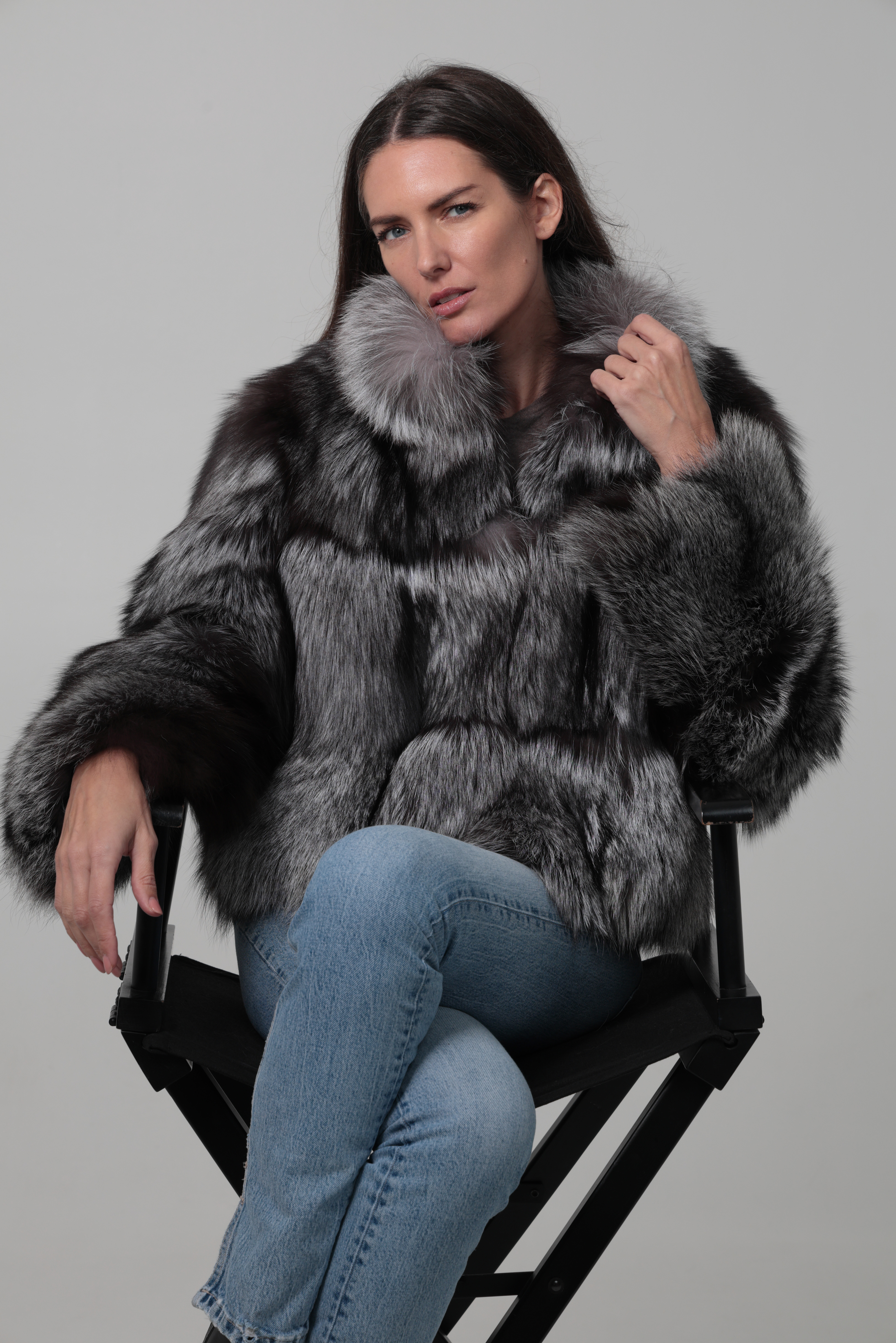 Jaqueta Tess - S, Gris argenté