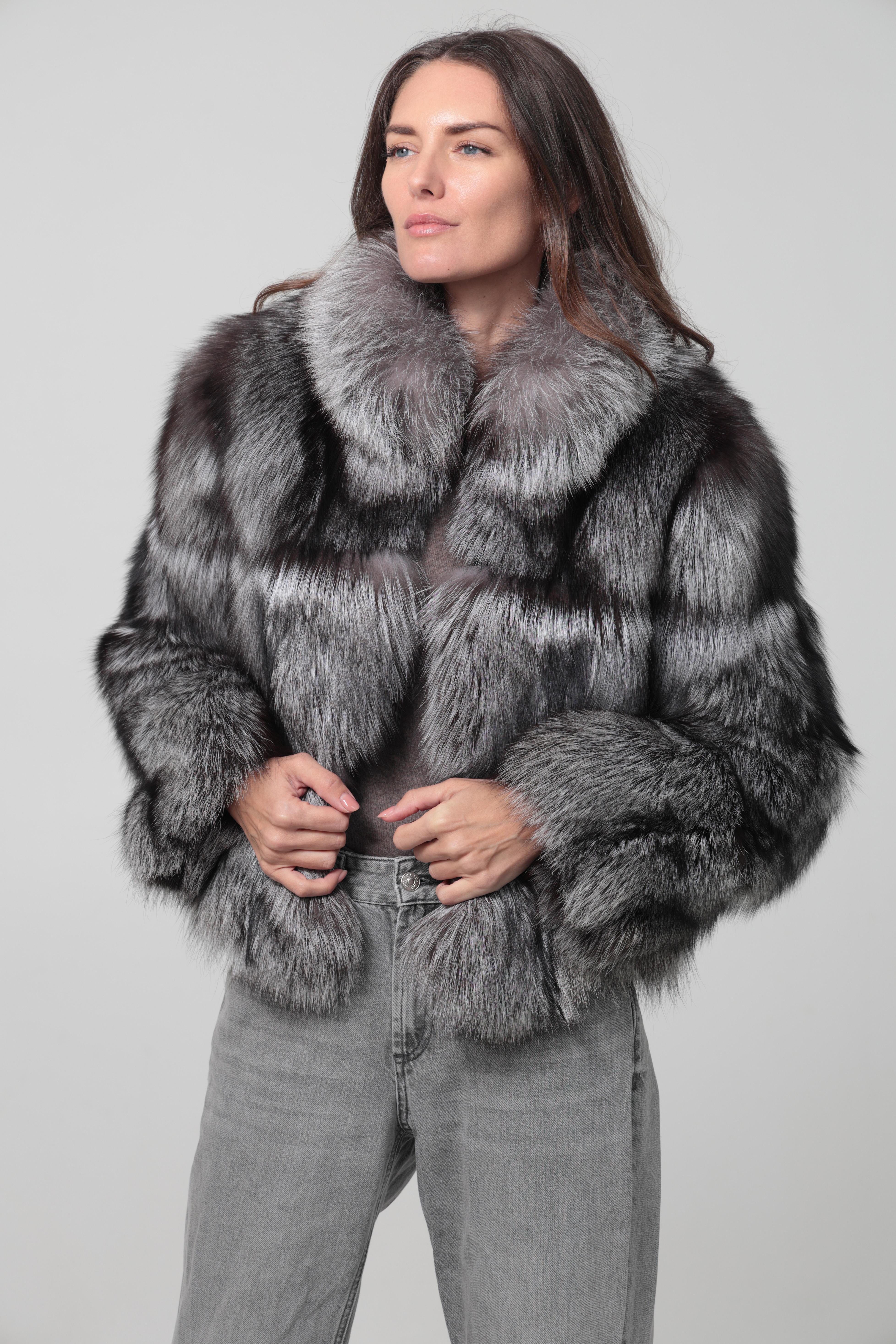 Chaqueta Tess - S, Gris argenté