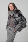 Jaqueta Tess - S, Gris argenté