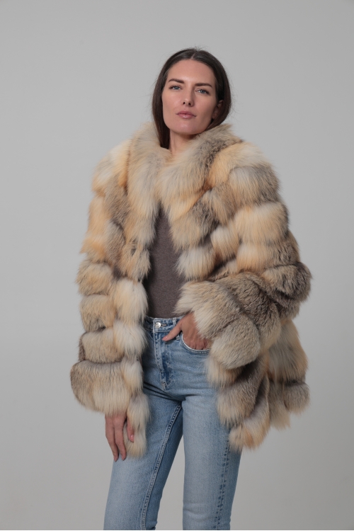 Chaqueta Karol de piel de zorro golden iceland