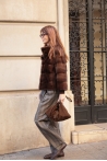 Chaqueta de piel de visón Greta - 34, Marrón oscuro