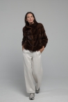 Chaqueta de piel de visón Greta - 34, Marrón oscuro
