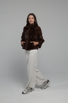 Chaqueta de piel de visón Greta - 34, Marrón oscuro