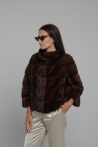 Chaqueta de piel de visón Greta - 34, Marrón oscuro
